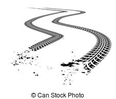 ... Tire tracks. illustration on white background