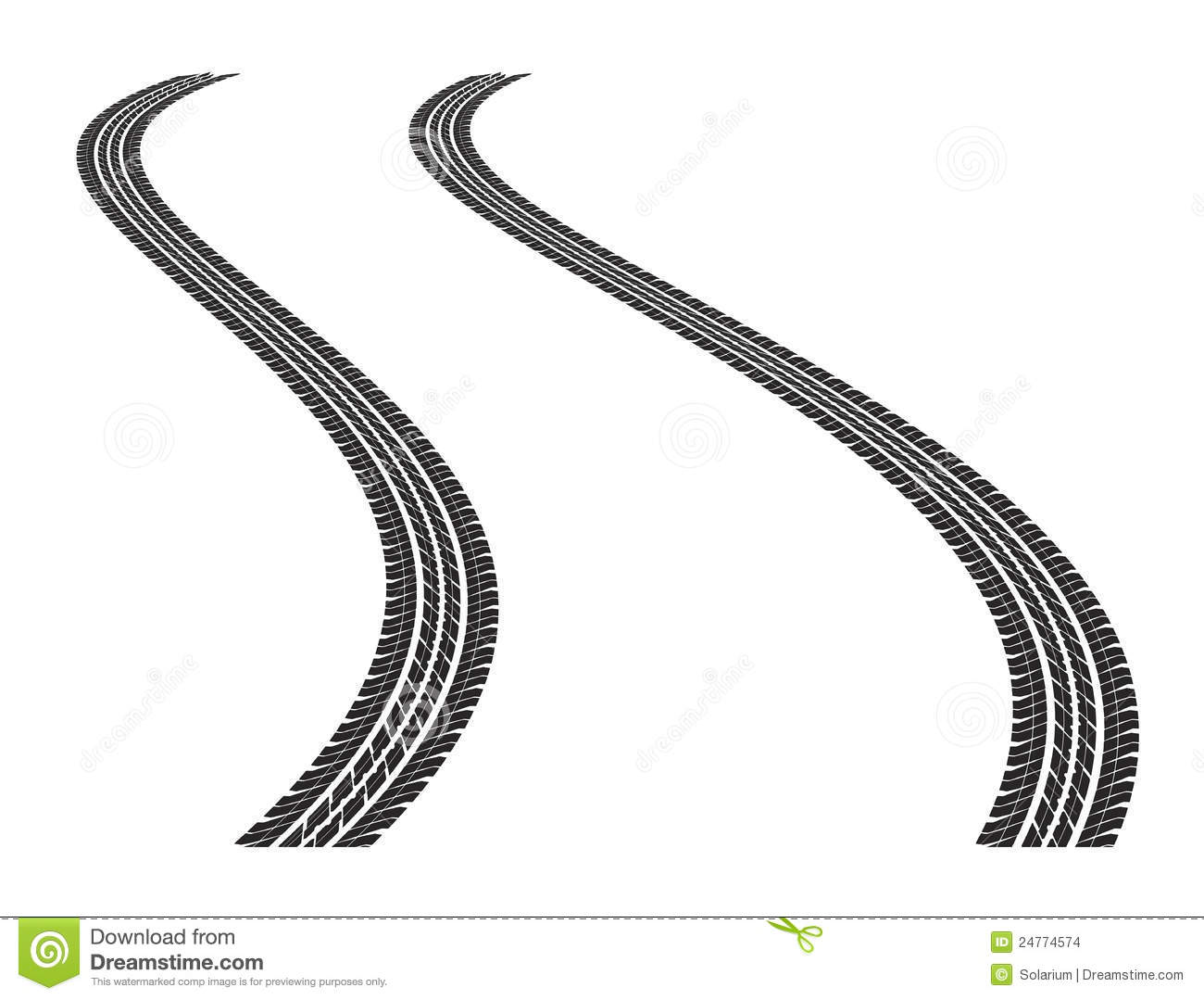 Tire Tracks Stock Images Imag - Tire Track Clipart