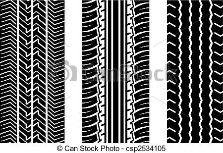 ... Tire tracks - Vector tire tracks (repeating top to down)