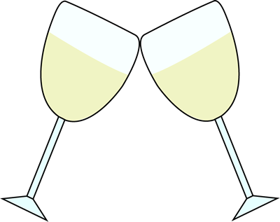 Toasting Champagne Glasses - Champagne Glasses Clip Art