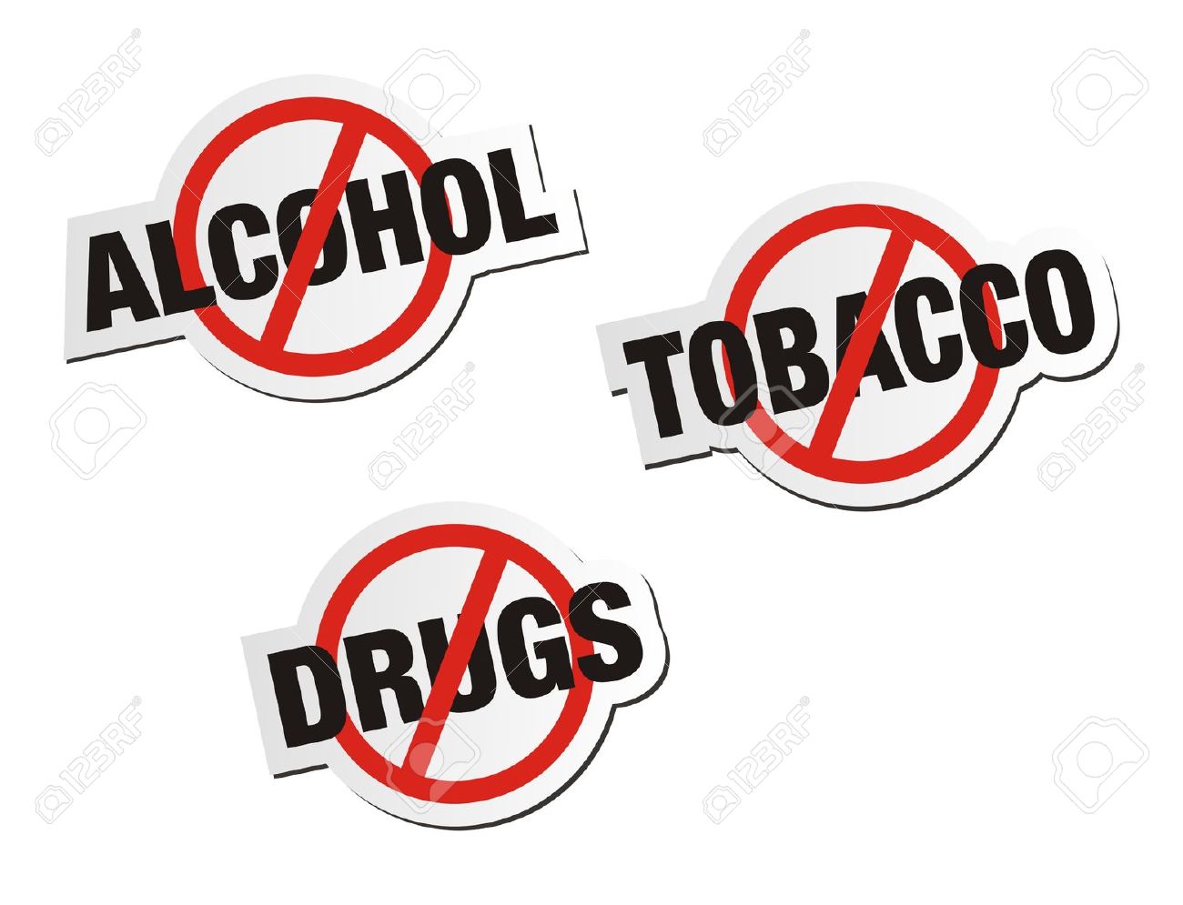 tobacco: anti alcohol, anti tobacco, anti drugs sticker signs