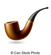 ... Tobacco pipe - Vector ill - Pipe Clip Art