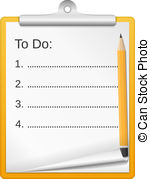 ToDo List - Clipboard with todo list, vector eps10.