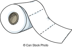 ... Toilet Paper Roll - A cartoon roll of toilet paper.