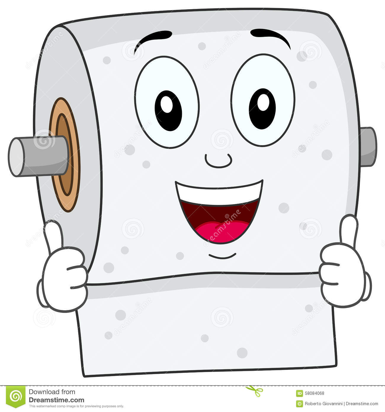 Toilet tissue clipart. Funny Toilet Paper Smiling .