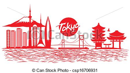 Tokyo Big City Vector Art - Tokyo Clipart