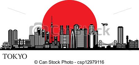 Tokyo silhouette - csp1297911 - Tokyo Clipart