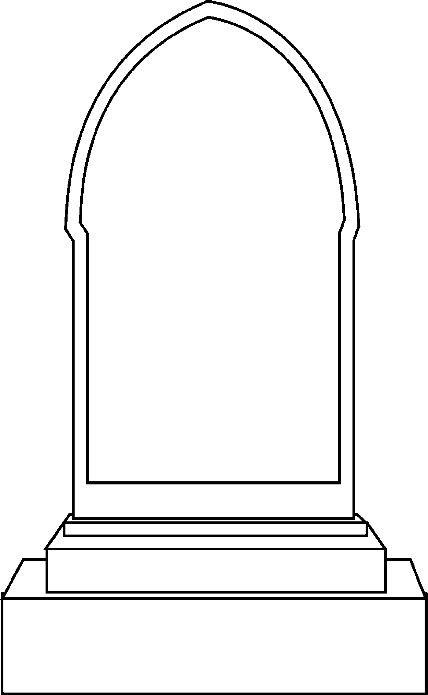 Tombstone Printable Free Clip - Blank Tombstone Clipart