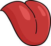 Tongue and lips; tongue draw - Tongue Clipart