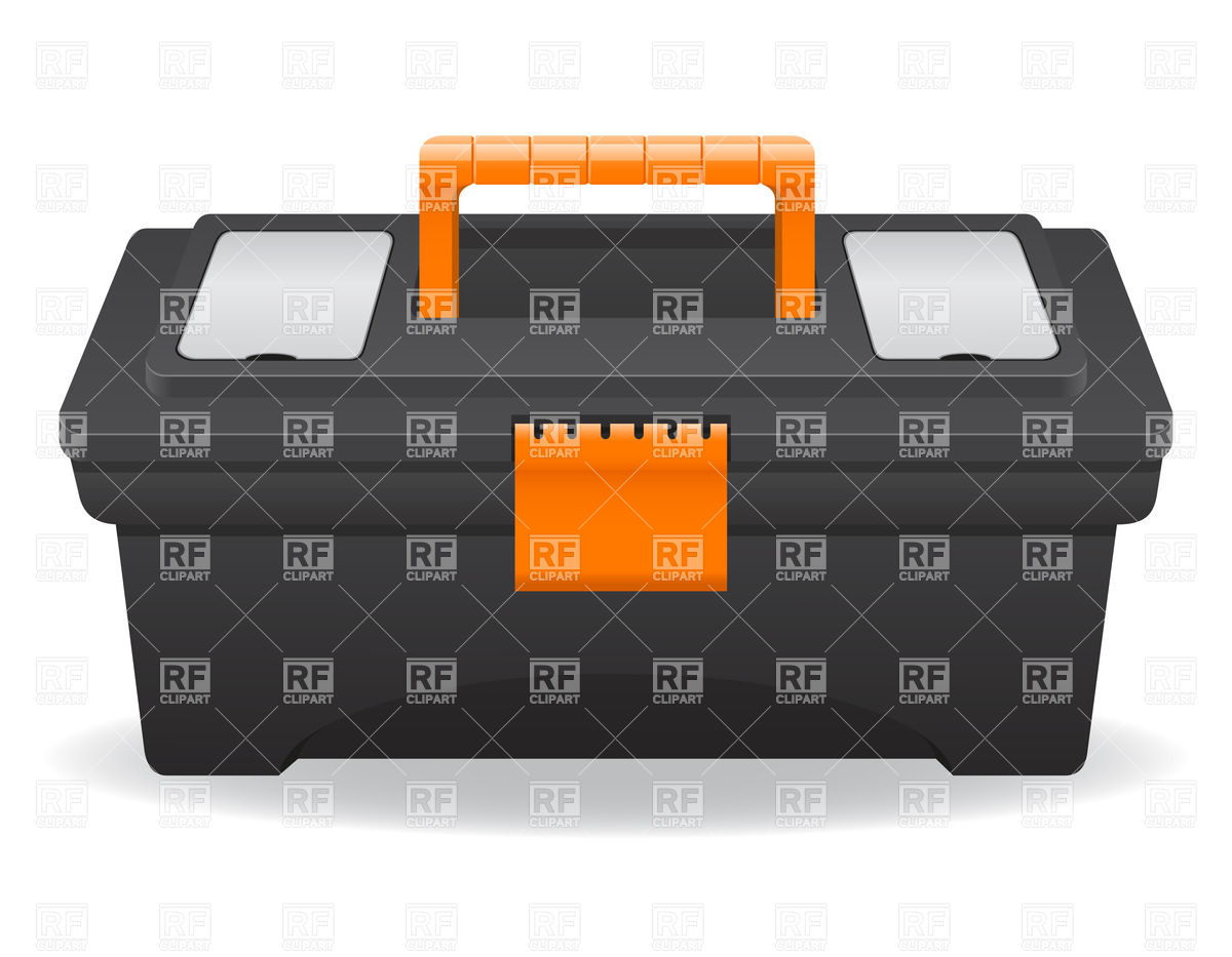 Plastic tool box Royalty Free Vector Clip Art