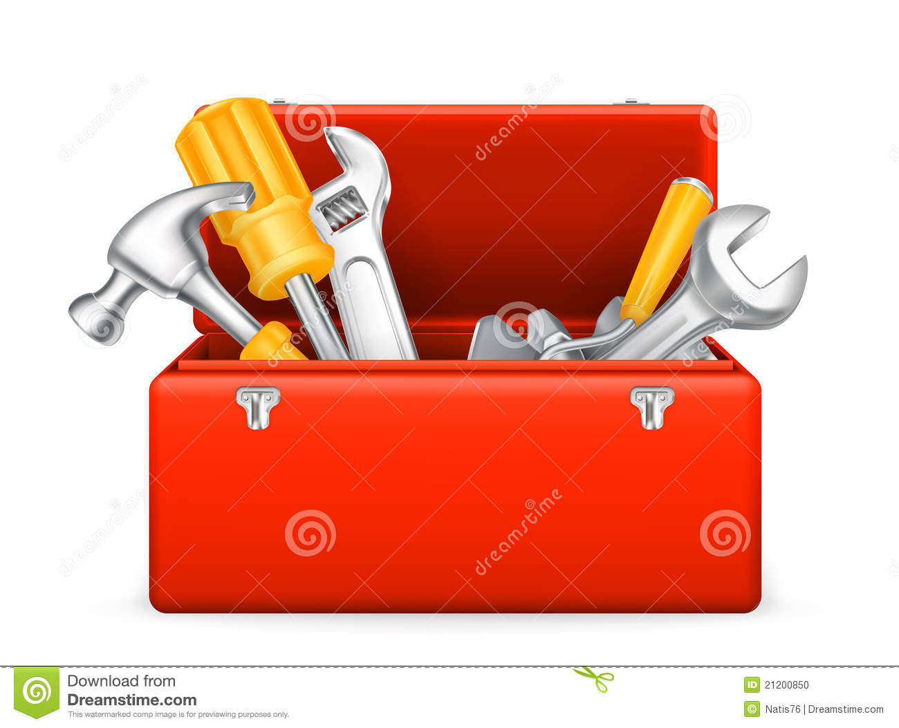 Free Red Toolbox Clip Art