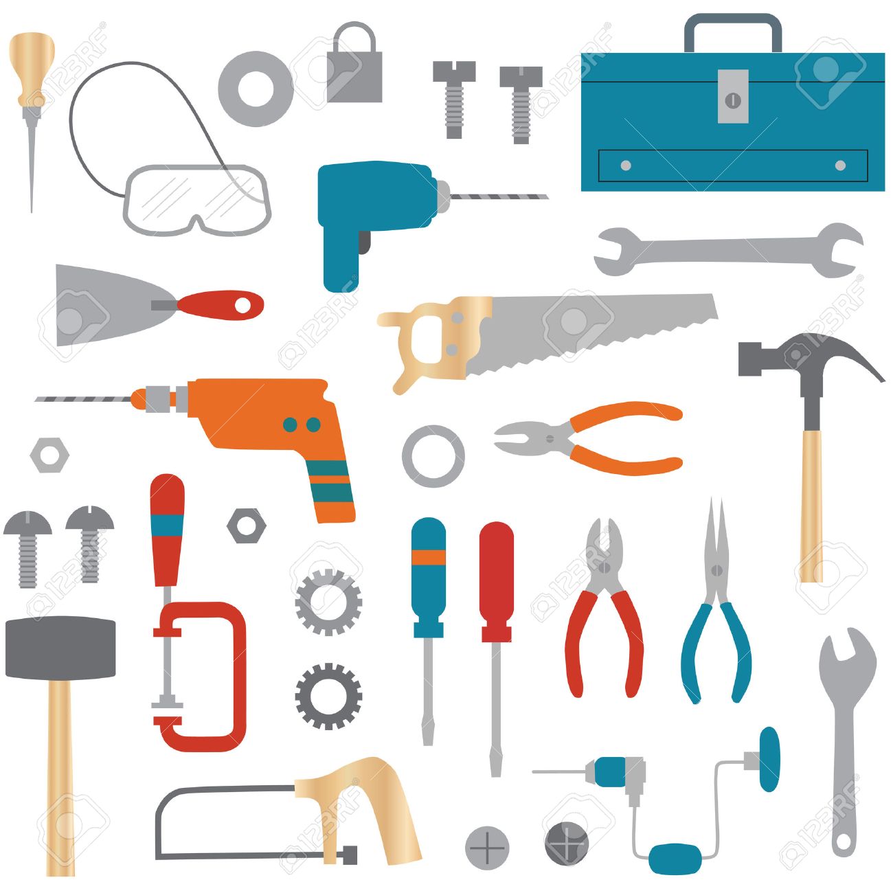 Building tools clipart: Const