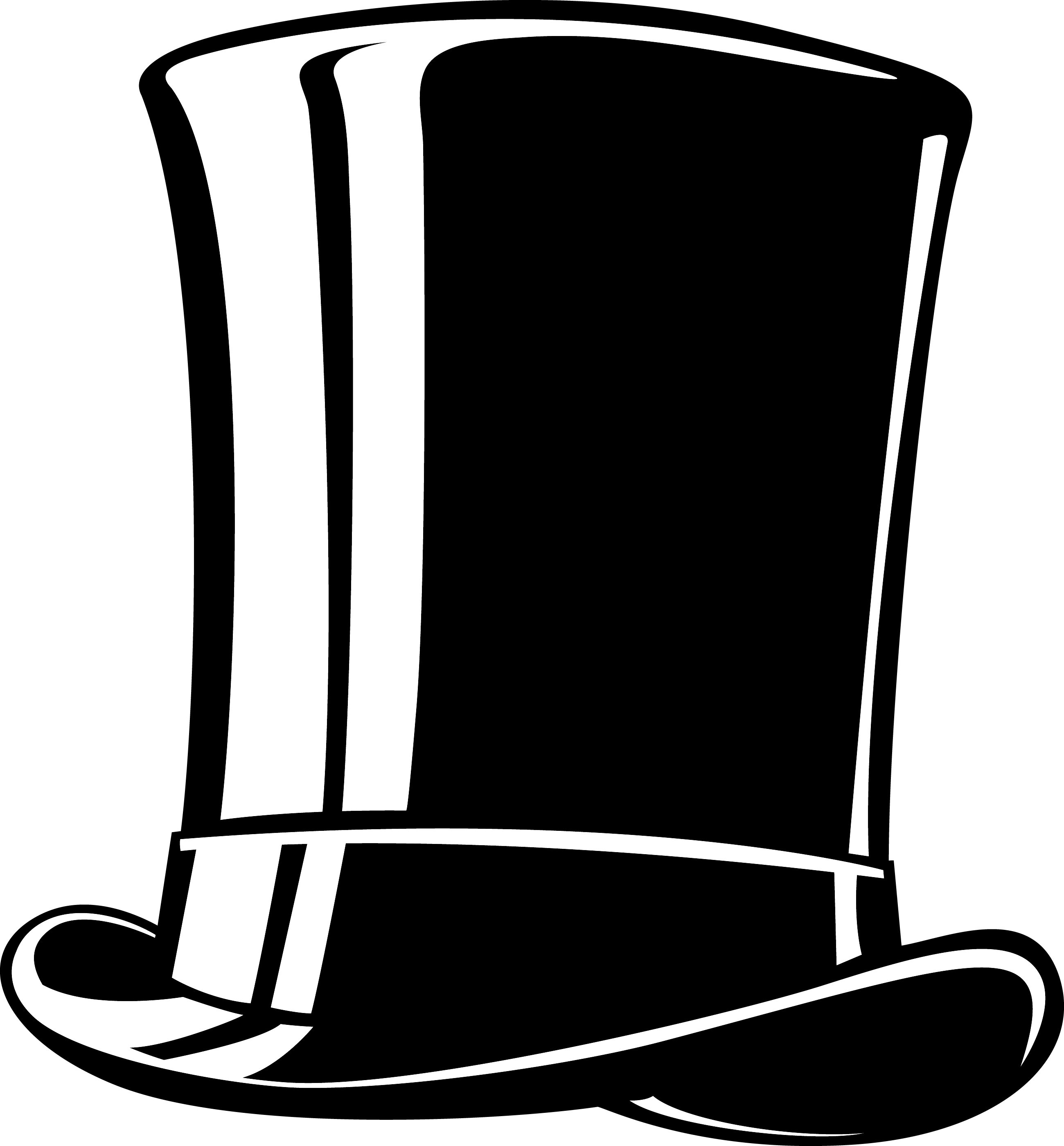 Top Hat Clipart Black And Whi - Top Hat Clipart
