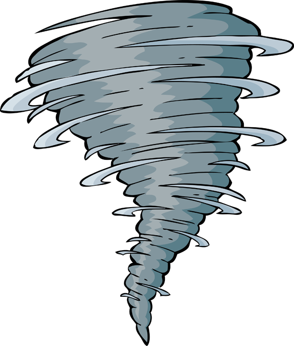 Twin Orange Tornado Clip Art 