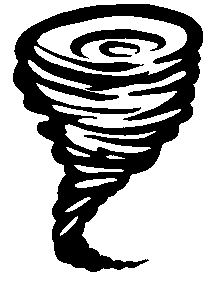 Twin Orange Tornado Clip Art 