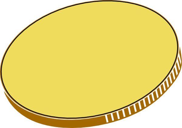 Totetude Gold Coin Clip Art A - Gold Coin Clip Art
