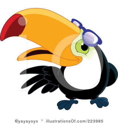 toucan clipart black and white