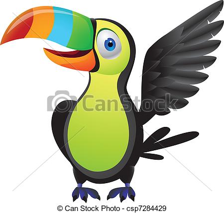... Toucan bird - Vector illustration of toucan bird, linear and.