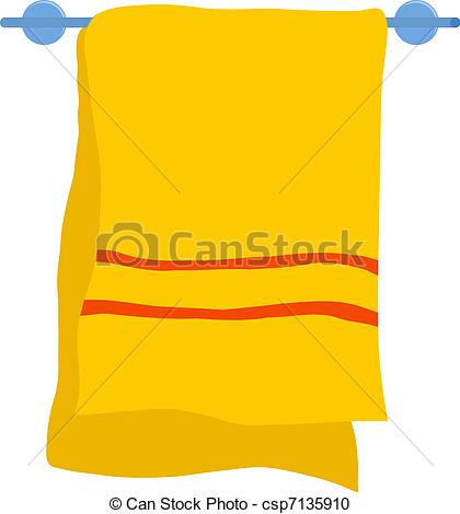 ... Towel on a hanger. Vector illustration
