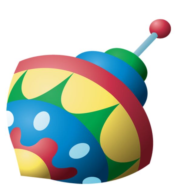 Toy Clip Art: Clip Art of A Spinning Top