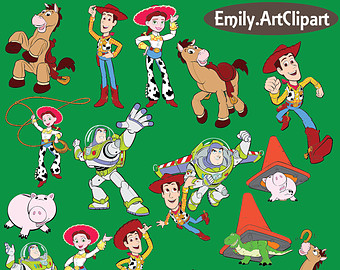 Toy Story Clipart Party Digital Images Toy Story Disney Clip Art Scrapbooking Invitations Printable Graphic INSTANT DOWNLOAD 300dpi