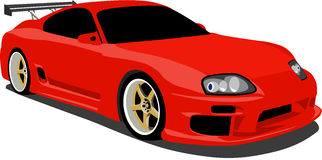 Red Toyota Supra Sports Car