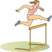 Track and Field Hurdling Size - Track And Field Clip Art
