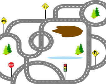 Race Track Road Clipart .