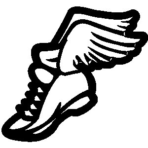 Track shoe with wings clip art