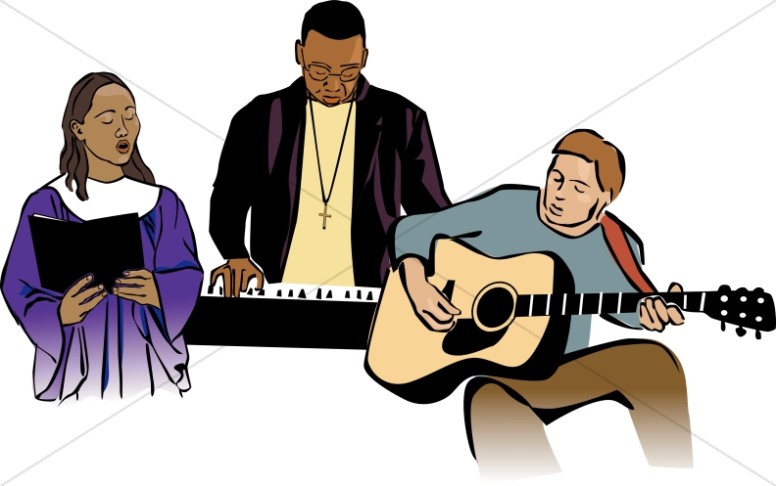 Traditional and Contemporary  - Worship Clip Art