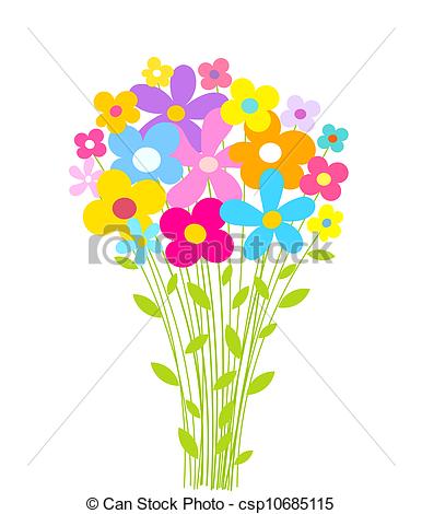 Traditional Bunch Flowers Cli - Bouquet Of Flowers Clip Art