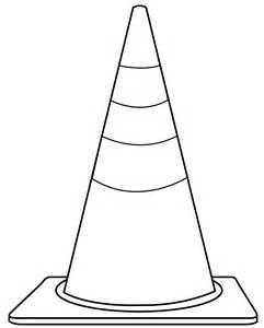 Traffic Cone Colouring Pages .