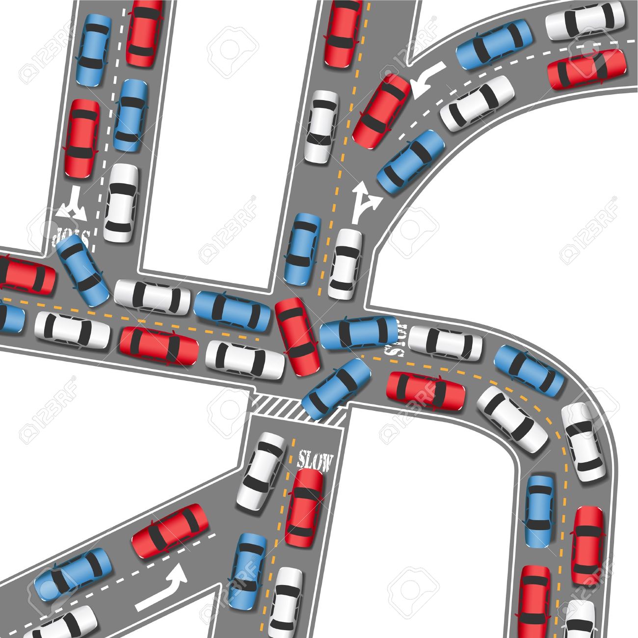 traffic jam: Cars in bumper to .