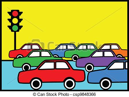 Traffic Jam Csp9848366 Search Clipart Illustration Drawings And