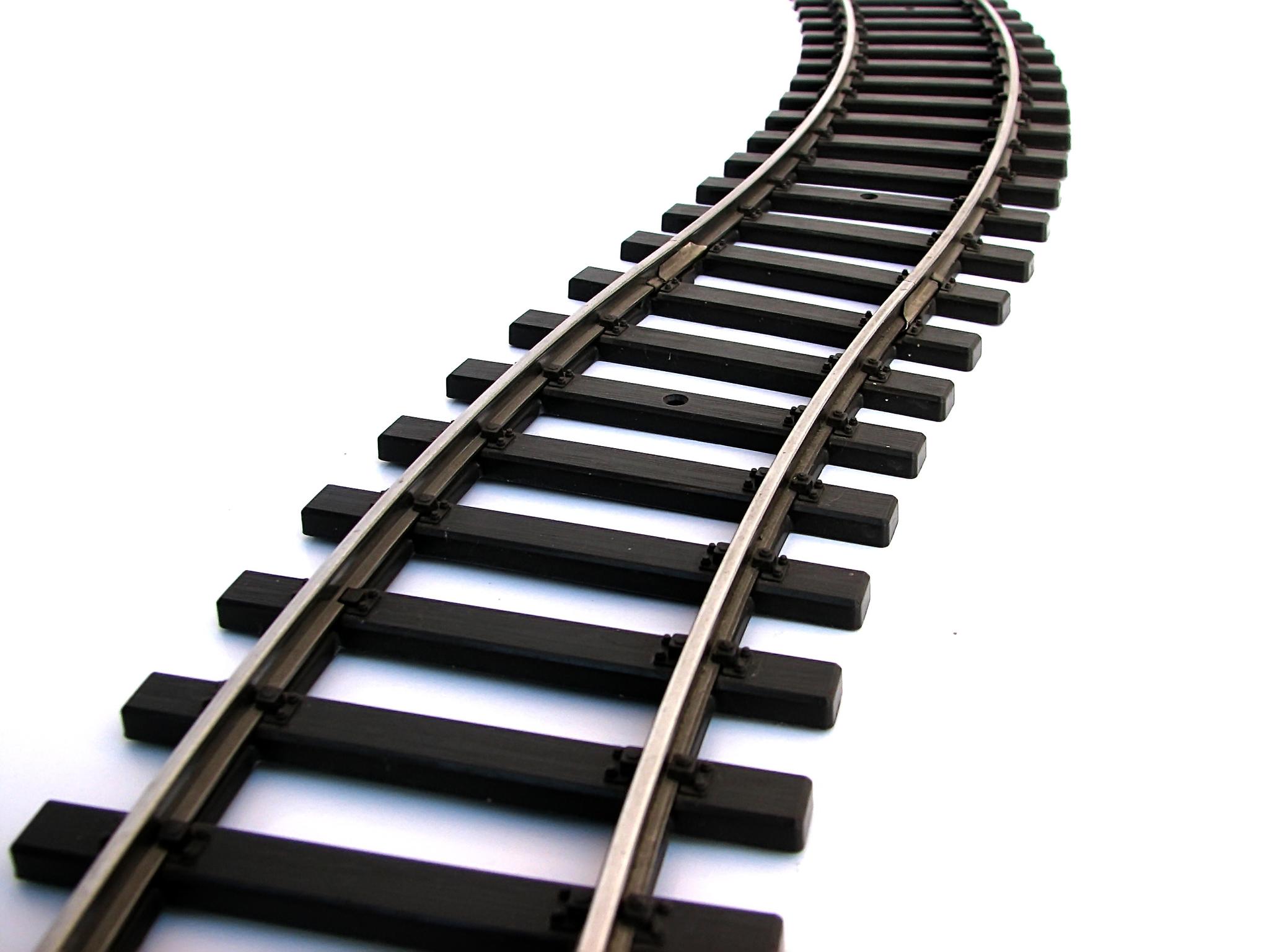 Curved Train Track Clipart