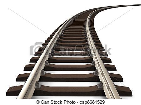 Train Tracks Clipart Black An