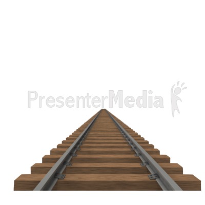 Train Track PowerPoint Clip A - Train Tracks Clipart