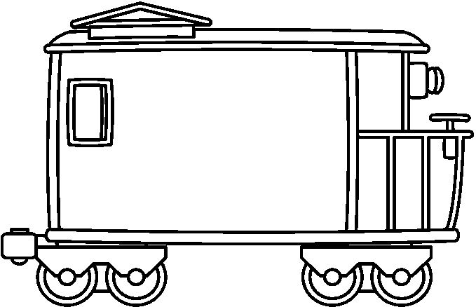 Caboose Clip Art Black And Wh