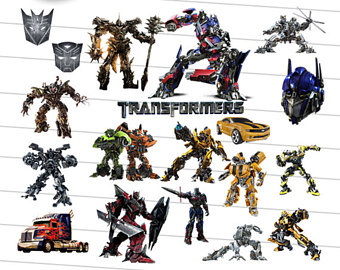 Transformers Clipart Files, Transformers PNG, Birthday Party, DIY Projects,  Scrapbook Images,