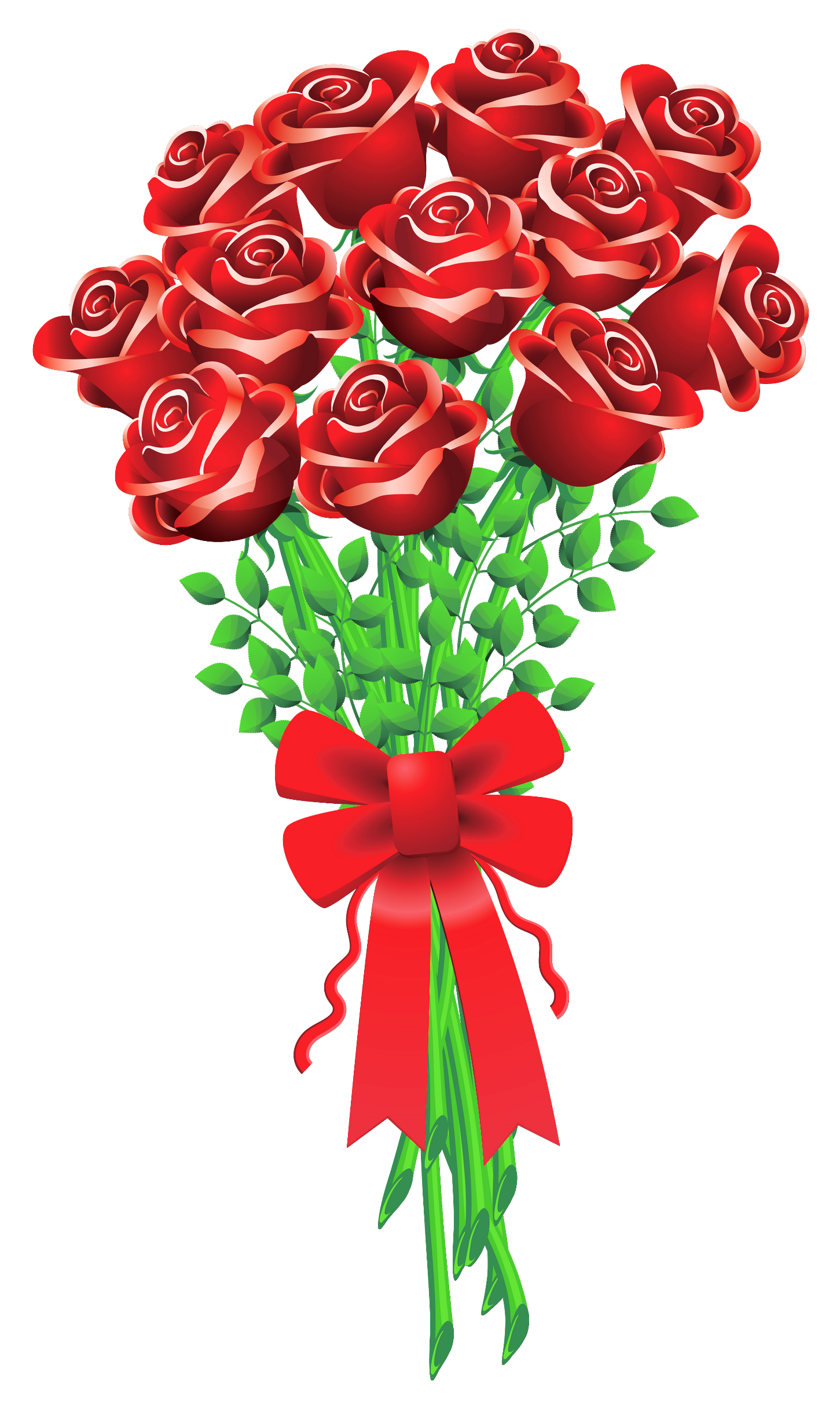 Transpa Red Roses Bouquet Png - Bouquet Of Flowers Clip Art