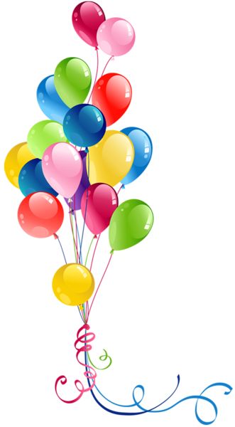 Transparent Bunch Balloons Cl - Birthday Balloon Clipart