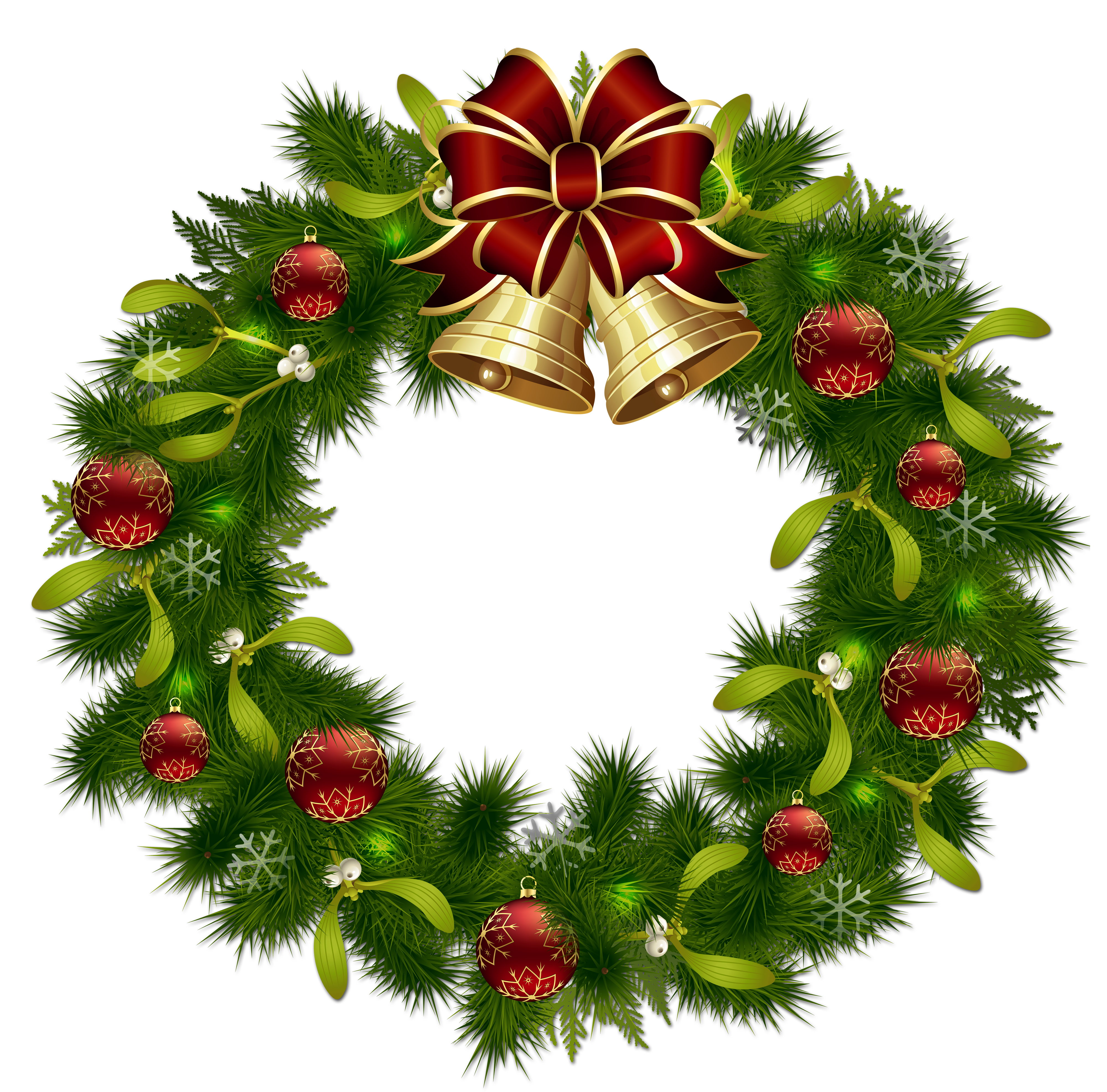 Transparent christmas pinecon - Clip Art Wreath