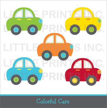 Transportation Car Clip Art INSTANT by LittlePrintsParties on Etsy, $5.00