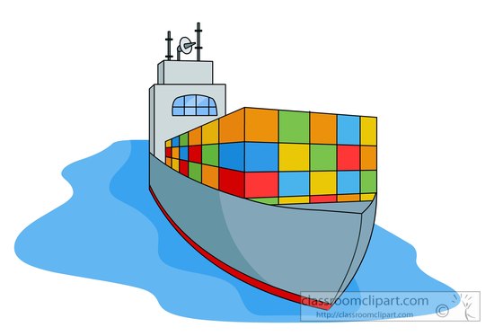 transportation-cargo-ship-wit - Shipping Clipart