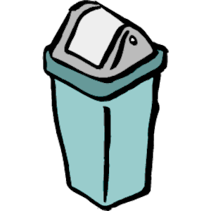 Trash cliparts. garbage can