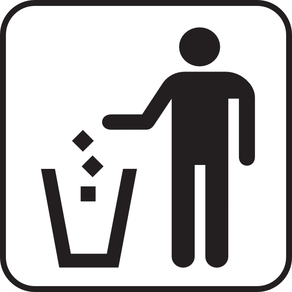 Trash Litter Box 2 Clip Art A - Garbage Clipart