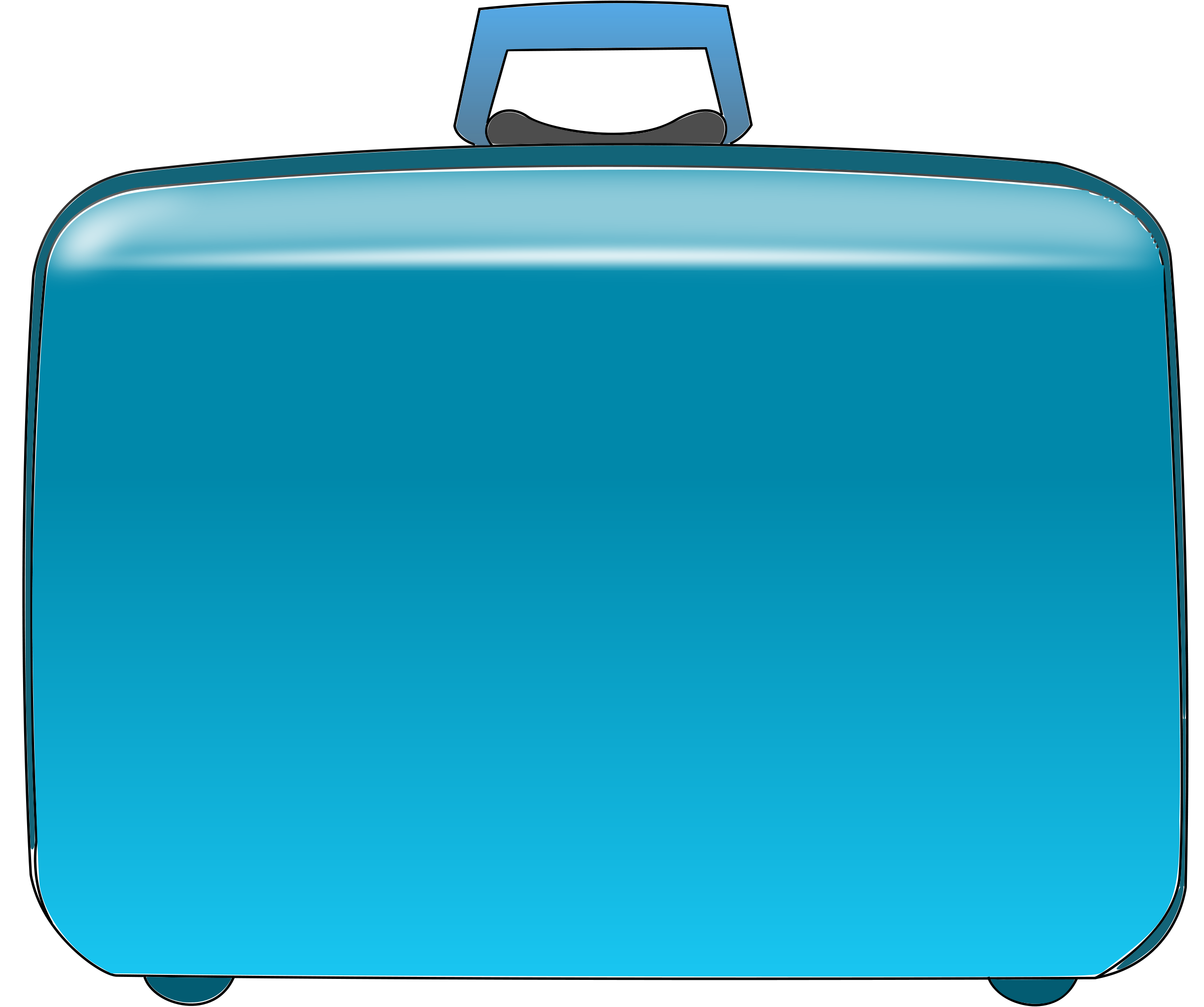 Suitcase isolated over white.