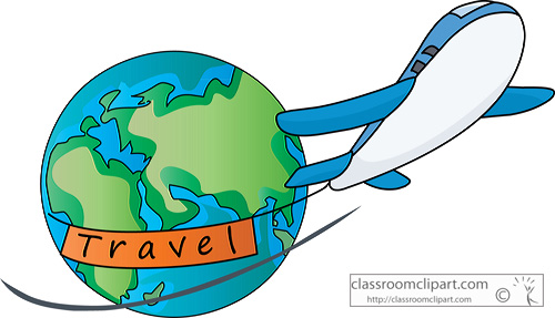 Travel Air Travel Around World 07a Classroom Clipart