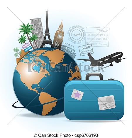 Travel background - travel ba - Traveling Clipart