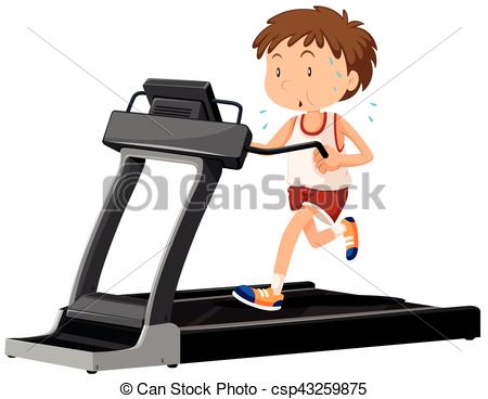 Man running on treadmill - csp43259875